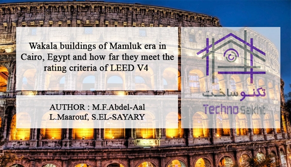 Wakala buildings of Mamluk era in Cairo, Egypt and how far they meet the rating criteria of LEED V4
