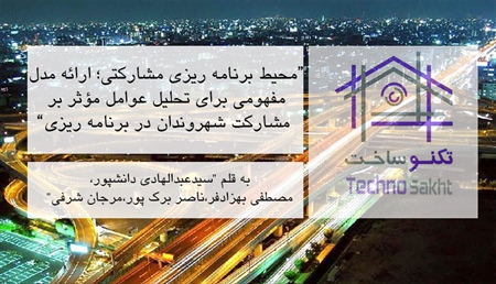 محیط برنامه ریزی مشارکتی؛ ارائه مدل مفهومی برای تحلیل عوامل مؤثر بر مشارکت شهروندان در برنامه ریزی