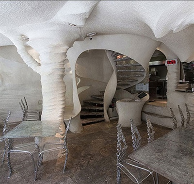 معماری و طراحی داخلی "فست فود نمک" در شیراز