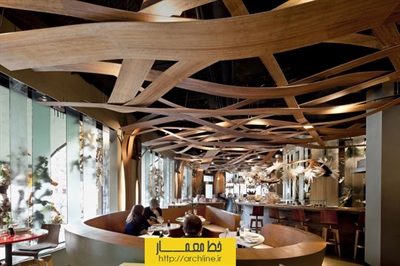 طراحی داخلی رستوران IKIBANA در بارسلونا